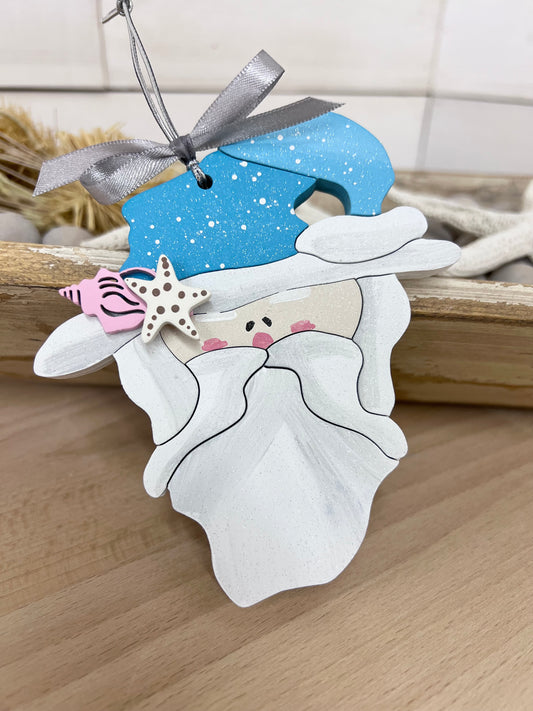 Coastal Santa Ornament