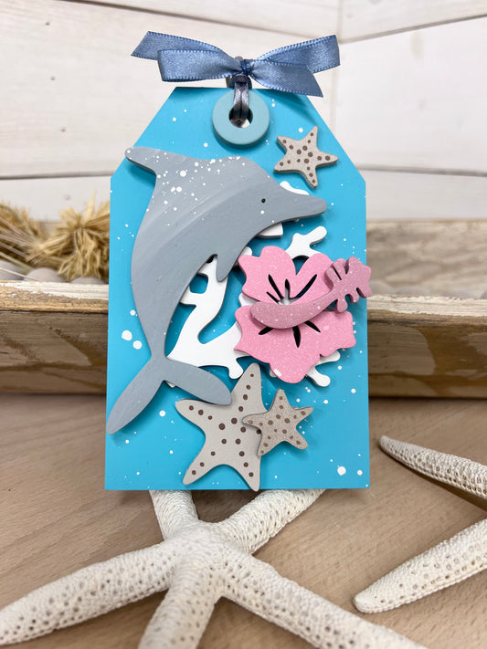 Coastal Gift Card Holder with Dolphin #2