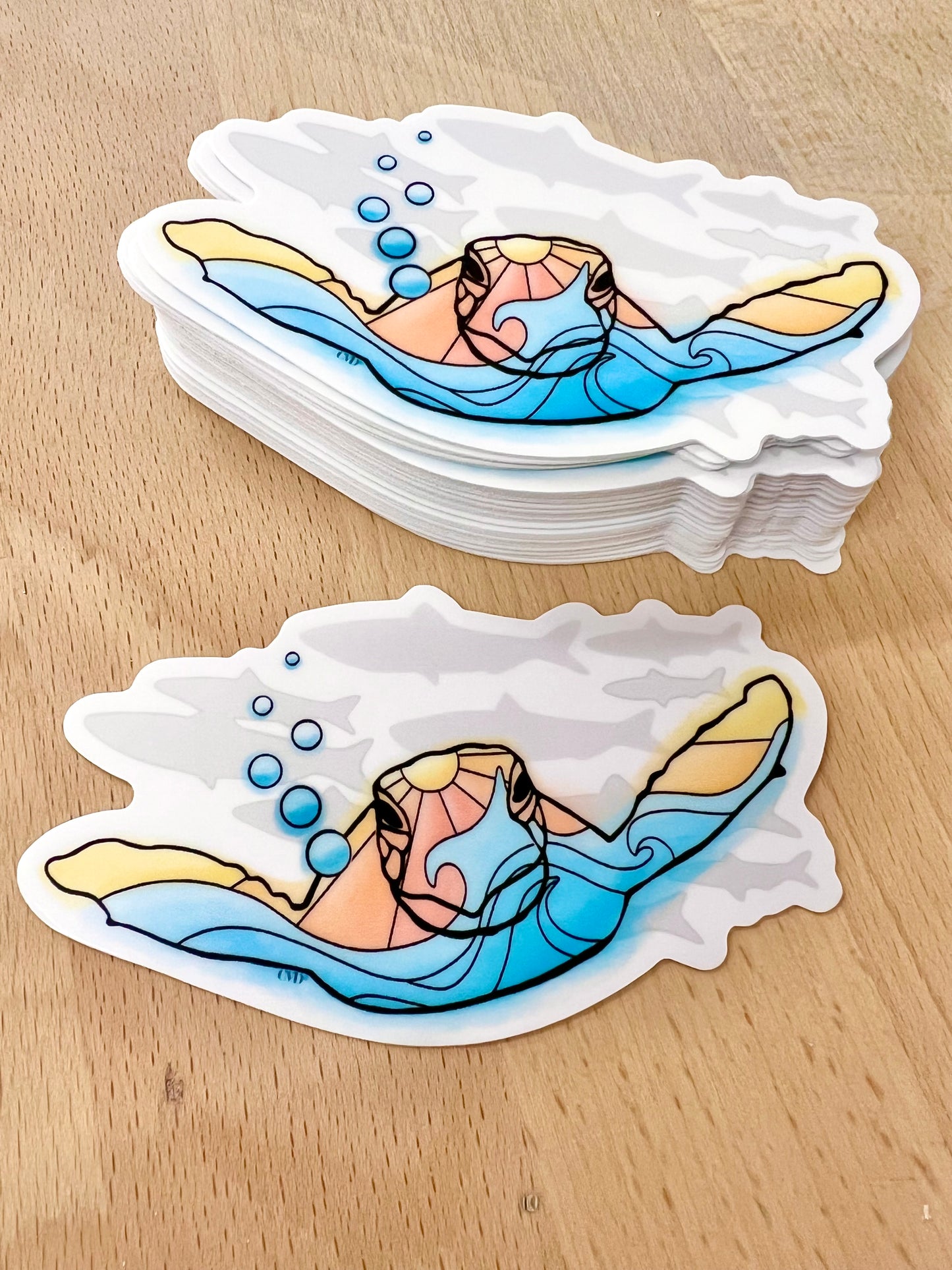 Sun & Wave Sea Turtle Sticker