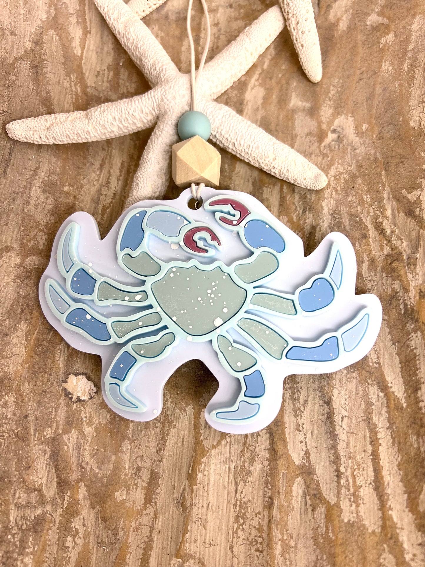 DOUBLE-SIDED Crab Car Charm