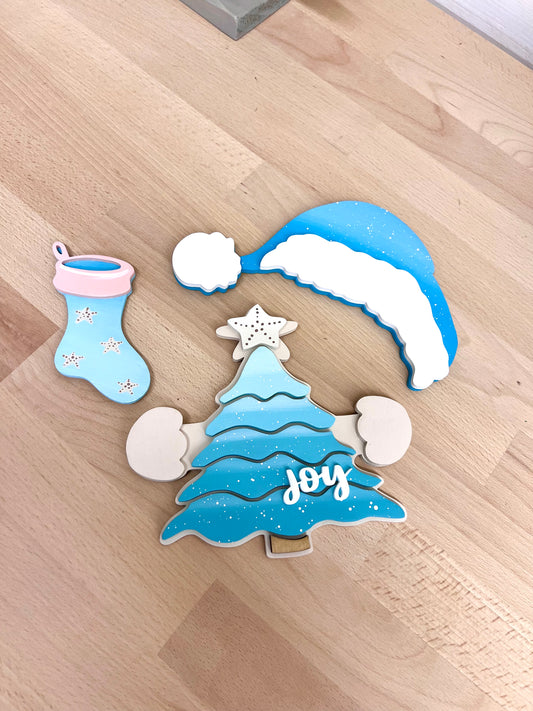 Made-To Order MERMAID Christmas Hat & Hands Set