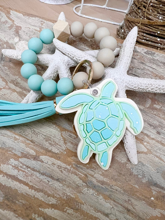 Beaded Sea Turtle Keychain/Wristlet